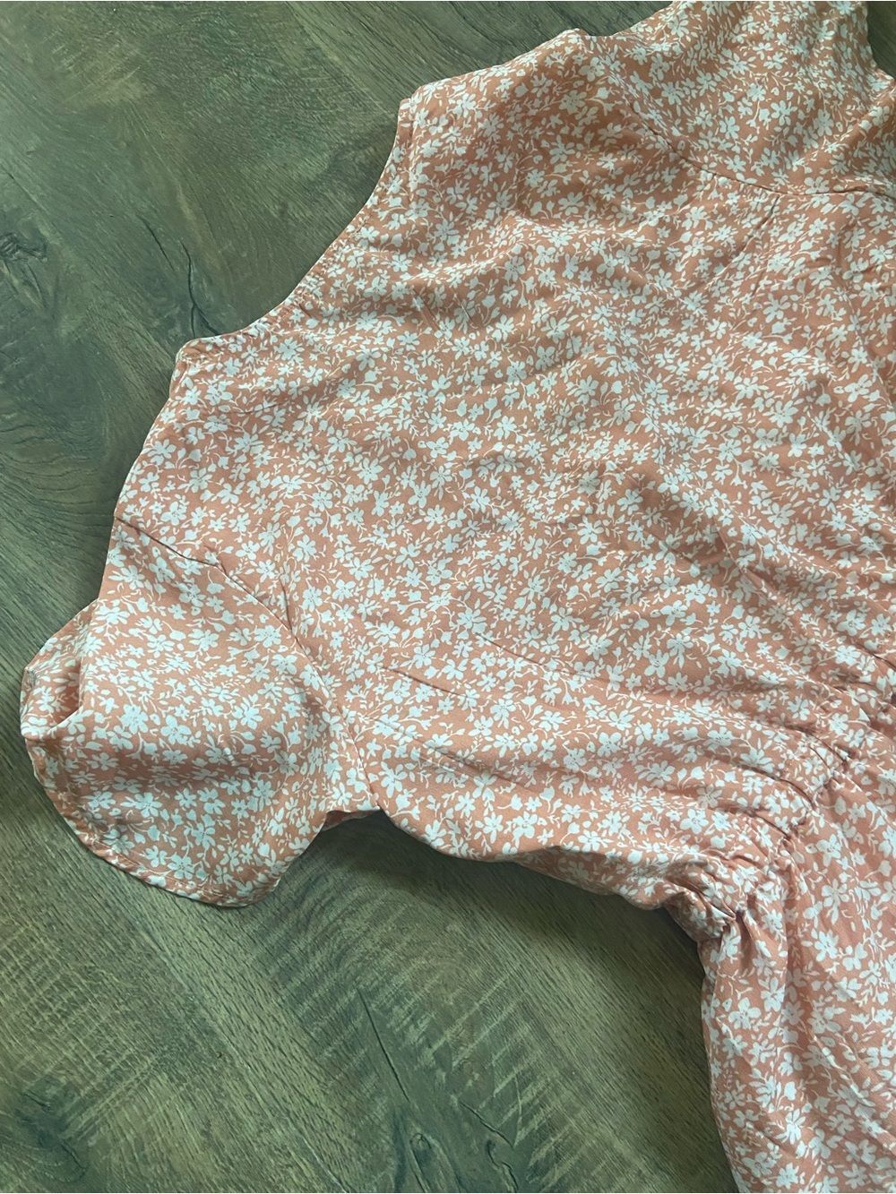 PrettyGarden S Floral Tiered Draw String Waist Soft Orange Dress Vaca spring - Picture 11 of 11